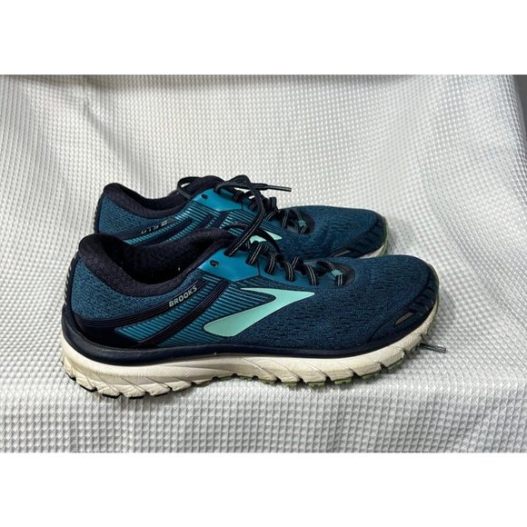 Brooks Green and White Athletic Shoes with Cushioned Support - Picture 4 of 11
